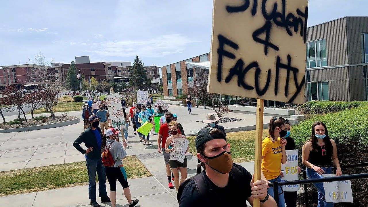 Oregon Tech student protest/sit in (Friday, April 30, 2021)